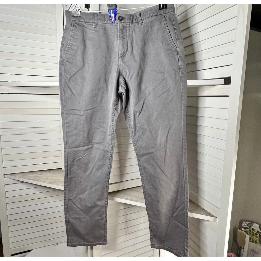Hawker Rye Athletic Fit Stretch Chino Pants Gray 34x30 Men's Casual